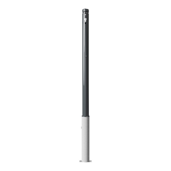 Schake Absperrstilpfosten Typ 464ZB, herausnehmbar + Profilzylinder, Ø 60mm + Zierkopf, beschichtet