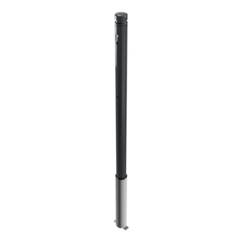Schake Absperrstilpfosten Typ 464ZB, herausnehmbar + Profilzylinder, Ø 60mm + Zierkopf, beschichtet