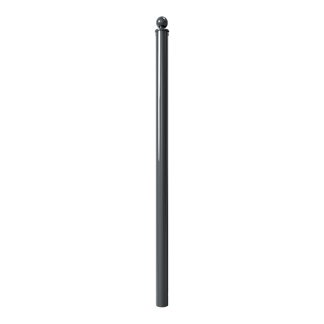 Schake Absperrstilpfosten Typ 465B, ortsfest, zum Einbetonieren, Ø 60mm + Kugelkopf, beschichtet,