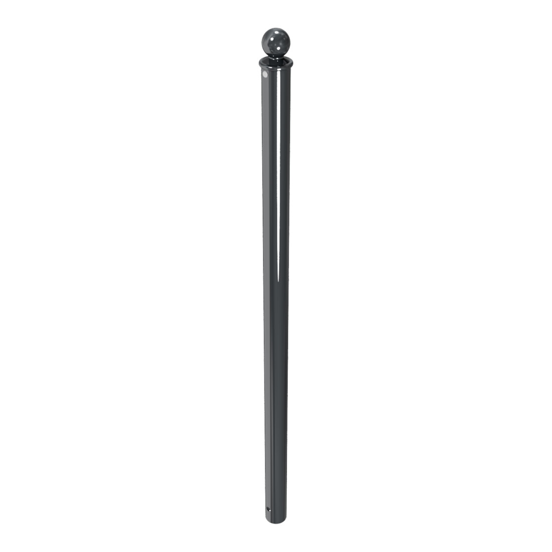Schake Absperrstilpfosten Typ 465B, ortsfest, zum Einbetonieren, Ø 60mm + Kugelkopf, beschichtet,