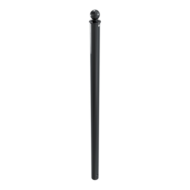 Schake Absperrstilpfosten Typ 465B, ortsfest, zum Einbetonieren, Ø 60mm + Kugelkopf, beschichtet,