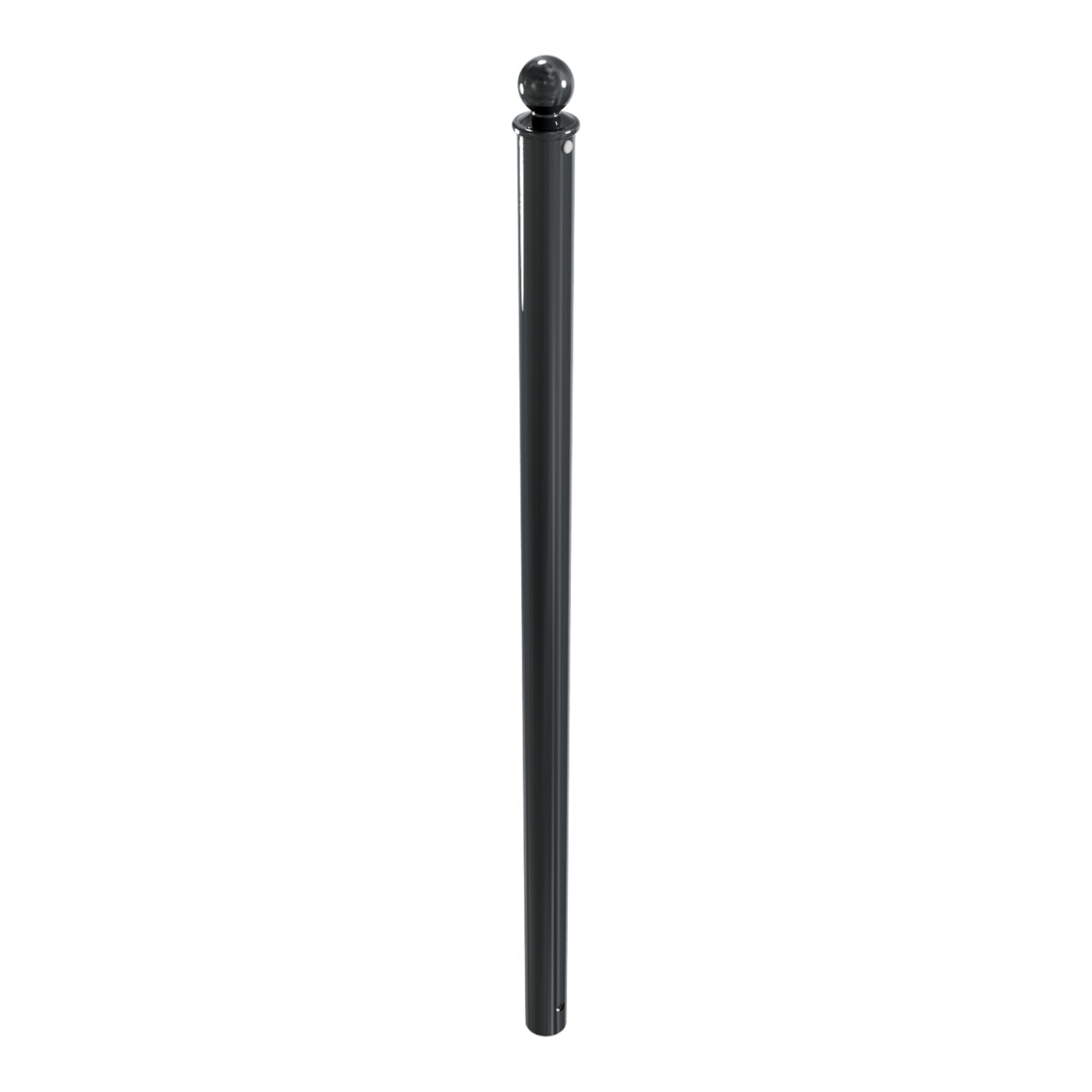 Schake Absperrstilpfosten Typ 465B, ortsfest, zum Einbetonieren, Ø 60mm + Kugelkopf, beschichtet,