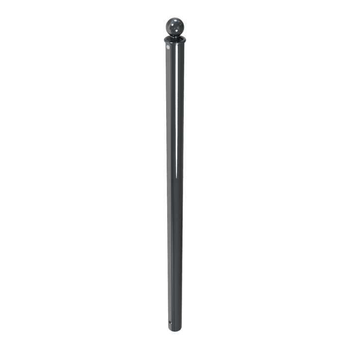 Schake Absperrstilpfosten Typ 465B, ortsfest, zum Einbetonieren, Ø 60mm + Kugelkopf, beschichtet,