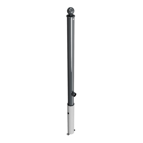 Schake Absperrstilpfosten Typ 465FB, herausnehmbar + Dreikantverschluß, Ø 60mm + Kugelkopf, beschichtet,