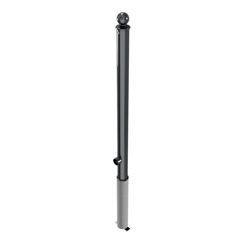Schake Absperrstilpfosten Typ 465FB, herausnehmbar + Dreikantverschluß, Ø 60mm + Kugelkopf, beschichtet,