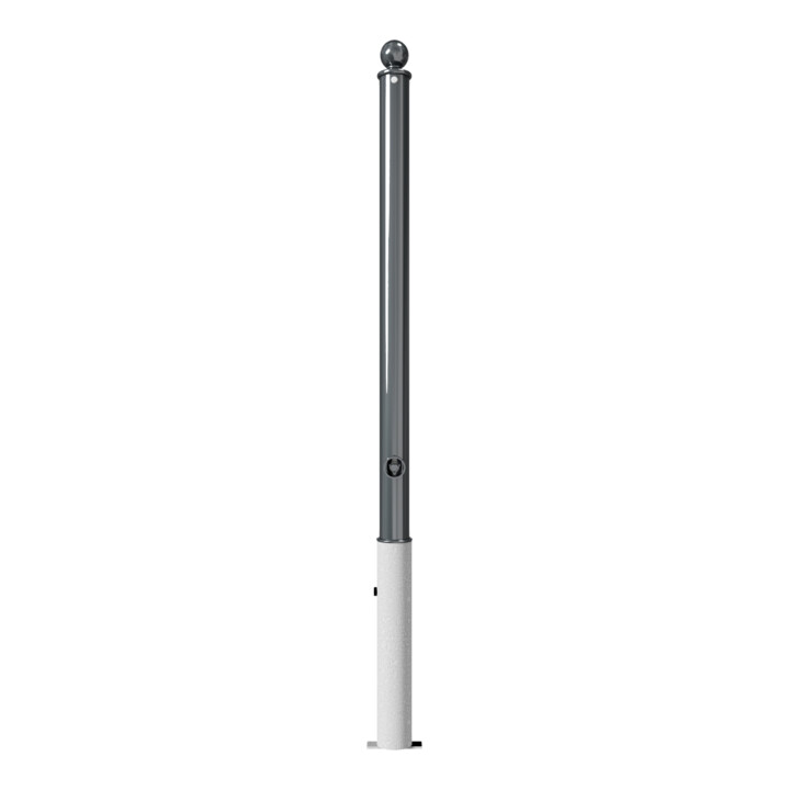 Schake Absperrstilpfosten Typ 465FB, herausnehmbar + Dreikantverschluß, Ø 60mm + Kugelkopf, beschichtet,
