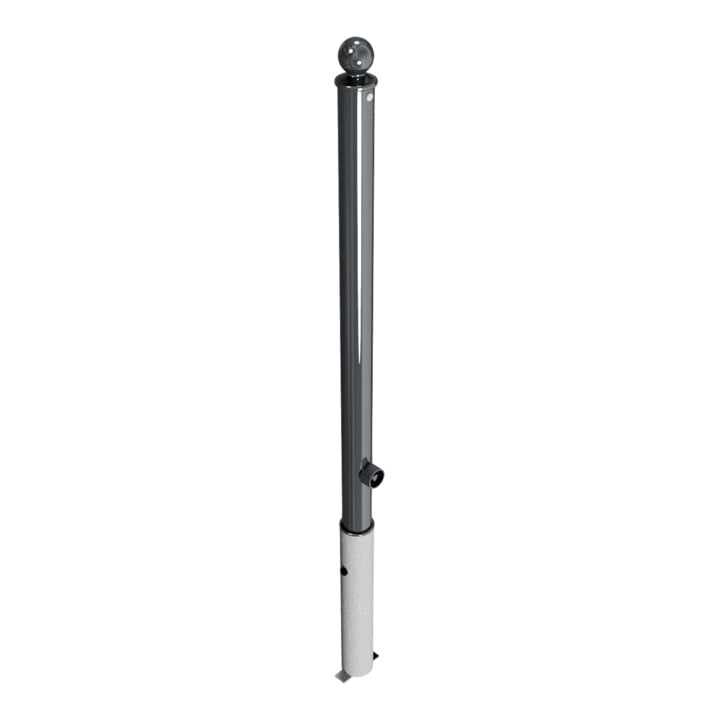 Schake Absperrstilpfosten Typ 465FB, herausnehmbar + Dreikantverschluß, Ø 60mm + Kugelkopf, beschichtet,