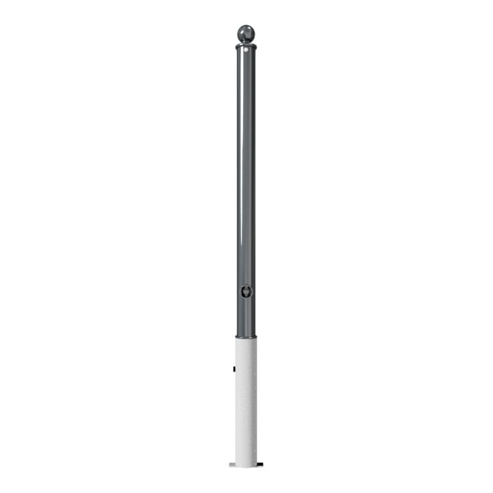 Schake Absperrstilpfosten Typ 465FB, herausnehmbar + Dreikantverschluß, Ø 60mm + Kugelkopf, beschichtet,