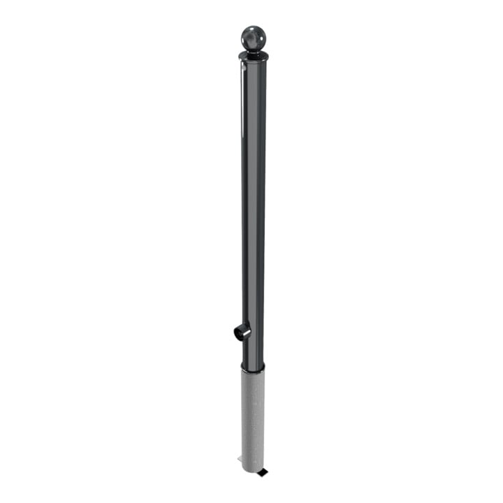 Schake Absperrstilpfosten Typ 465FB, herausnehmbar + Dreikantverschluß, Ø 60mm + Kugelkopf, beschichtet,