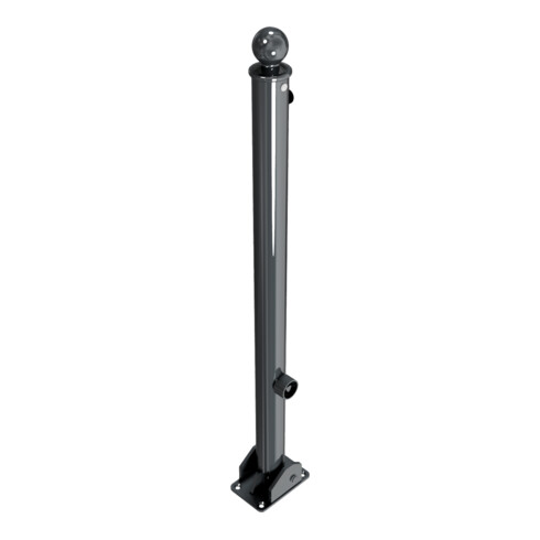Schake Absperrstilpfosten Typ 465FUB, umlegbar + Dreikantverschluß, Ø 60mm + Kugelkopf, beschichtet,