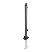 Schake Absperrstilpfosten Typ 465FUHB, umlegbar + Dreikantverschluß, zum Einbetonieren, Ø 60mm + Kugelkopf, beschichtet,-4