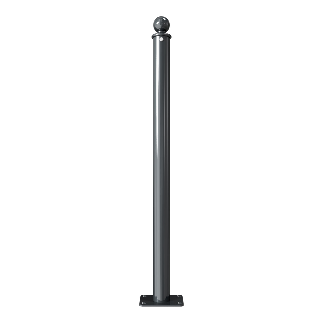 Schake Absperrstilpfosten Typ 465PB, ortsfest, Ø 60mm + Kugelkopf, beschichtet,