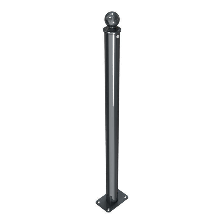 Schake Absperrstilpfosten Typ 465PB, ortsfest, Ø 60mm + Kugelkopf, beschichtet,
