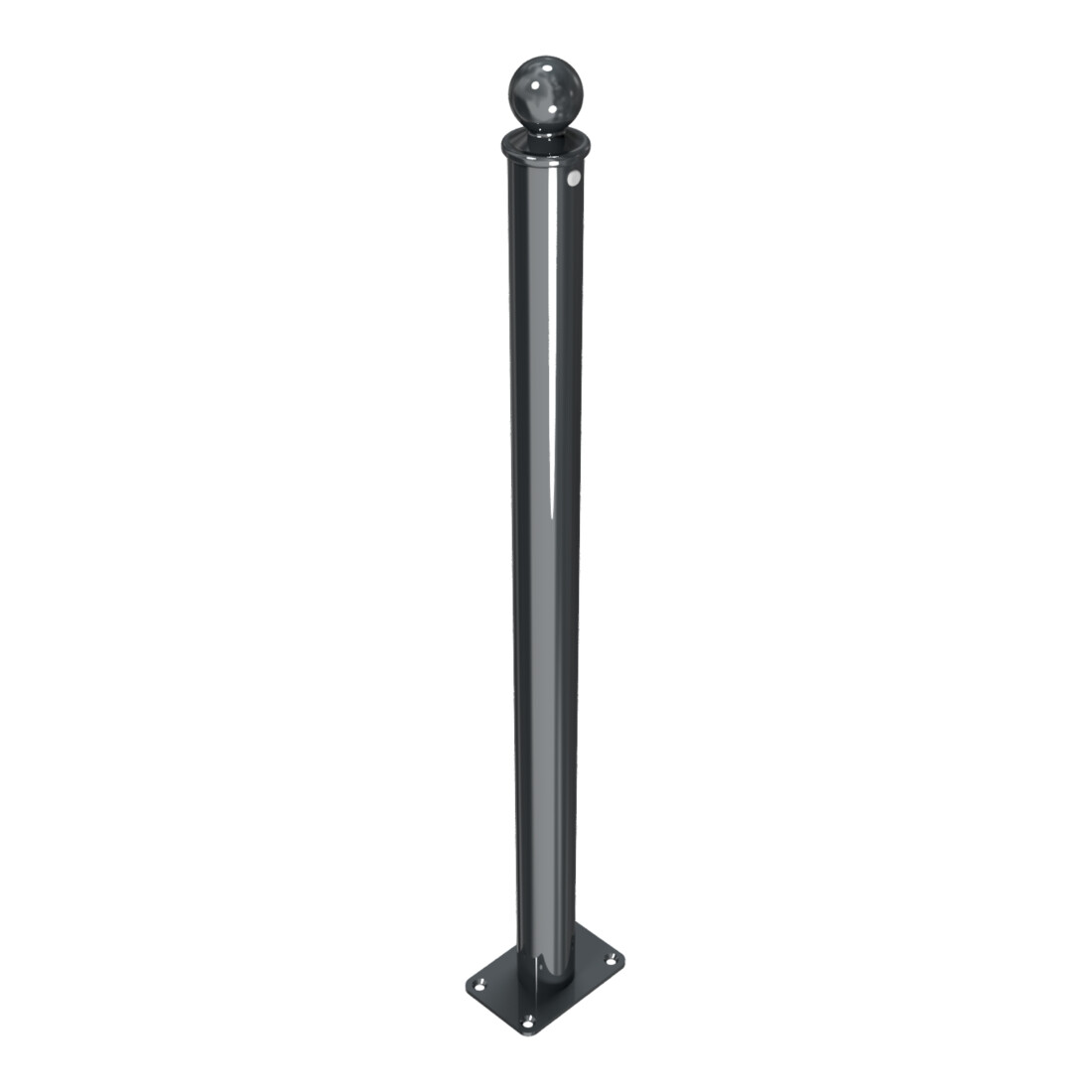 Schake Absperrstilpfosten Typ 465PB, ortsfest, Ø 60mm + Kugelkopf, beschichtet,