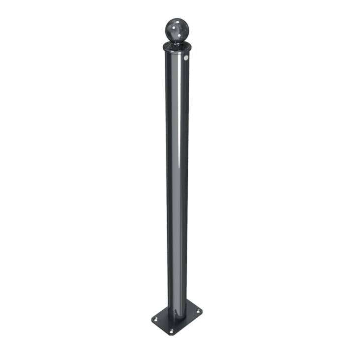 Schake Absperrstilpfosten Typ 465PB, ortsfest, Ø 60mm + Kugelkopf, beschichtet,