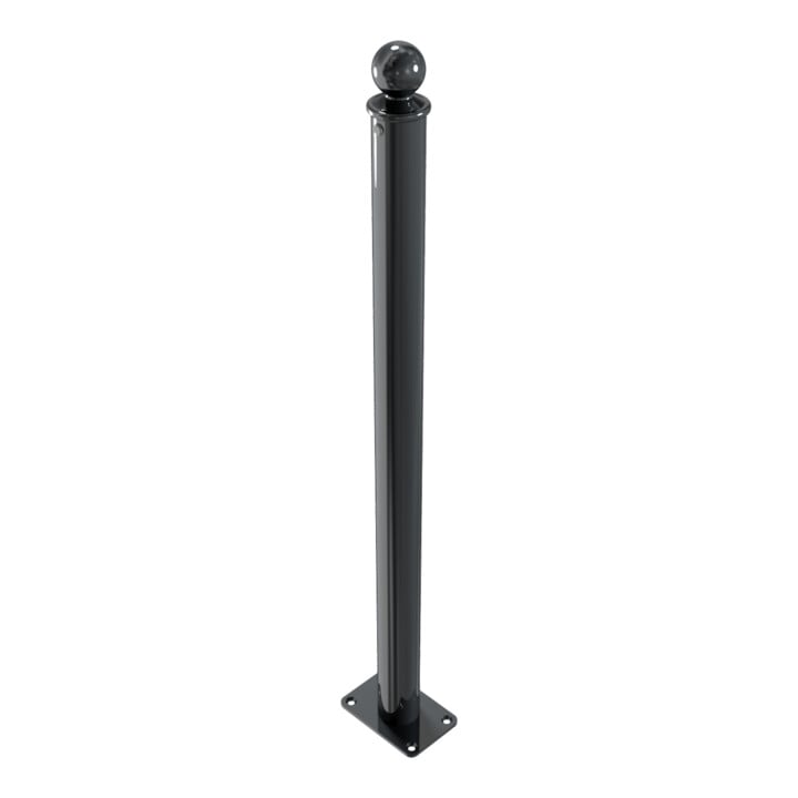 Schake Absperrstilpfosten Typ 465PB, ortsfest, Ø 60mm + Kugelkopf, beschichtet,