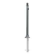 Schake Absperrstilpfosten Typ 465UZHB, umlegbar + Profilzylinder, zum Einbetonieren, Ø 60mm + Kugelkopf, beschichtet,-5