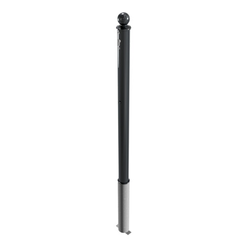 Schake Absperrstilpfosten Typ 465ZB, herausnehmbar + Profilzylinder, Ø 60mm + Kugelkopf, beschichtet,