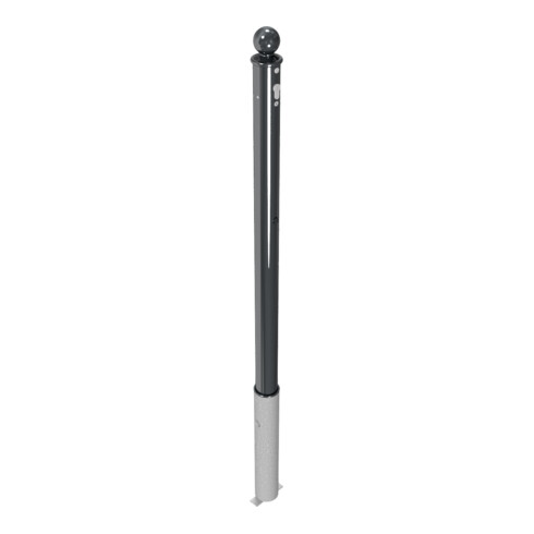 Schake Absperrstilpfosten Typ 465ZB, herausnehmbar + Profilzylinder, Ø 60mm + Kugelkopf, beschichtet,