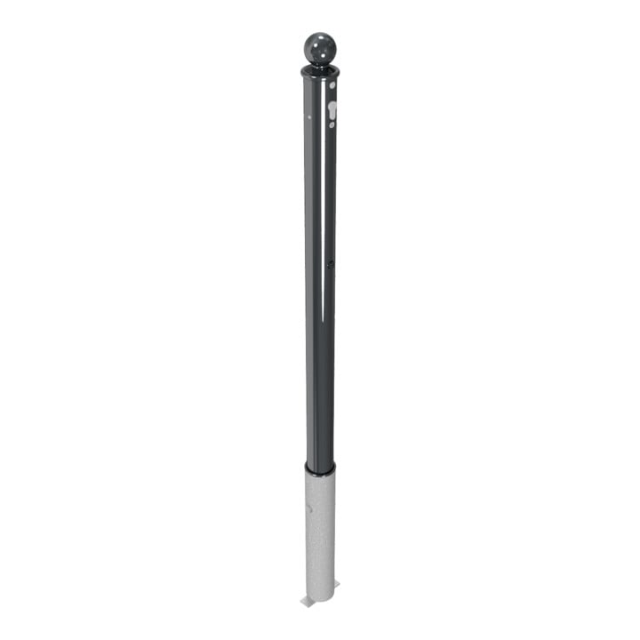 Schake Absperrstilpfosten Typ 465ZB, herausnehmbar + Profilzylinder, Ø 60mm + Kugelkopf, beschichtet,