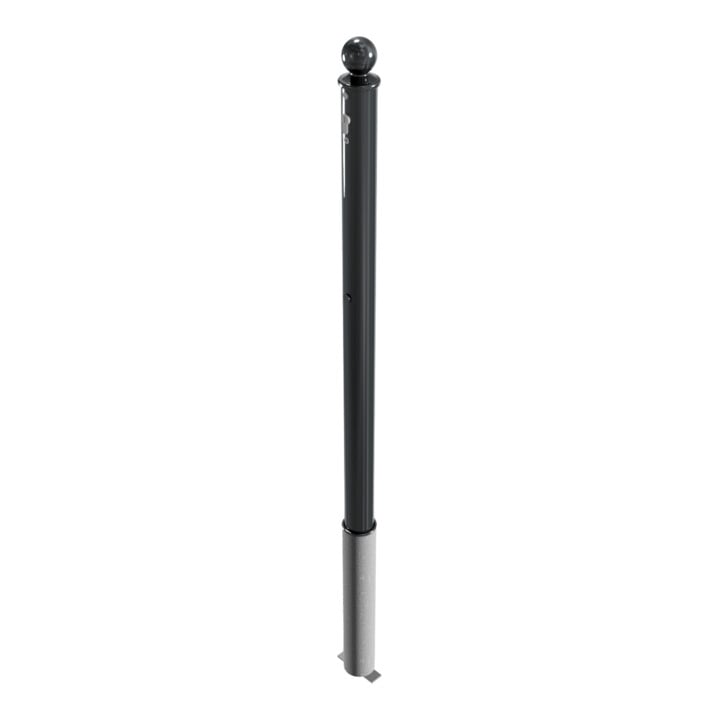 Schake Absperrstilpfosten Typ 465ZB, herausnehmbar + Profilzylinder, Ø 60mm + Kugelkopf, beschichtet,
