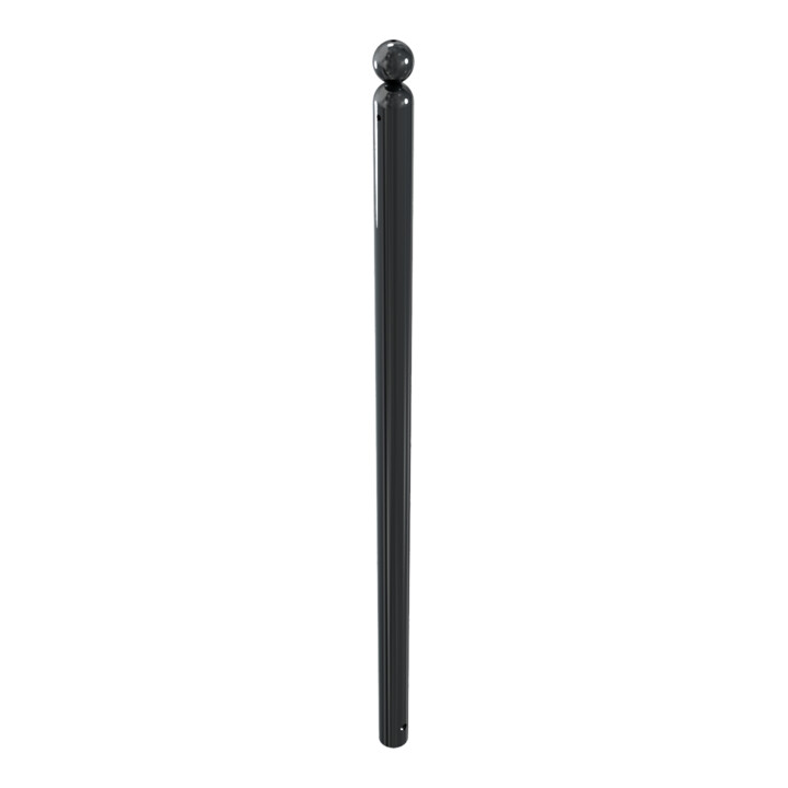 Schake Absperrstilpfosten Typ 466B, ortsfest, zum Einbetonieren, Ø 60mm + Kugelkopf, beschichtet,