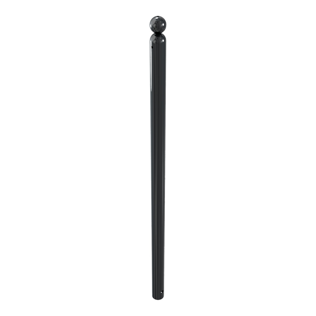 Schake Absperrstilpfosten Typ 466B, ortsfest, zum Einbetonieren, Ø 60mm + Kugelkopf, beschichtet,