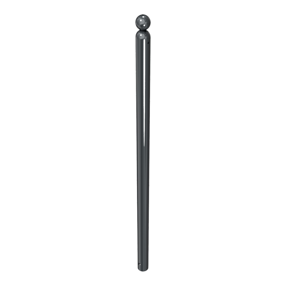 Schake Absperrstilpfosten Typ 466B, ortsfest, zum Einbetonieren, Ø 60mm + Kugelkopf, beschichtet,