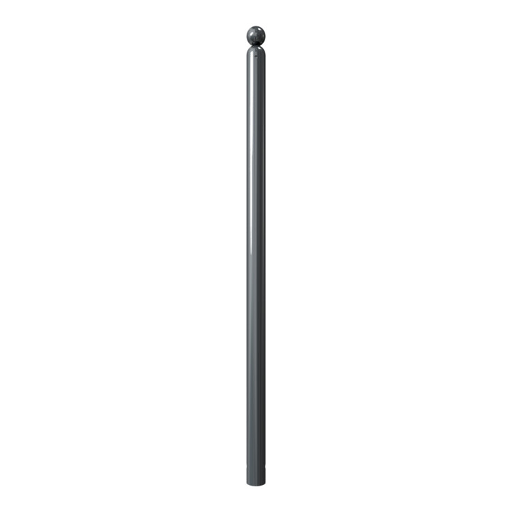 Schake Absperrstilpfosten Typ 466B, ortsfest, zum Einbetonieren, Ø 60mm + Kugelkopf, beschichtet,