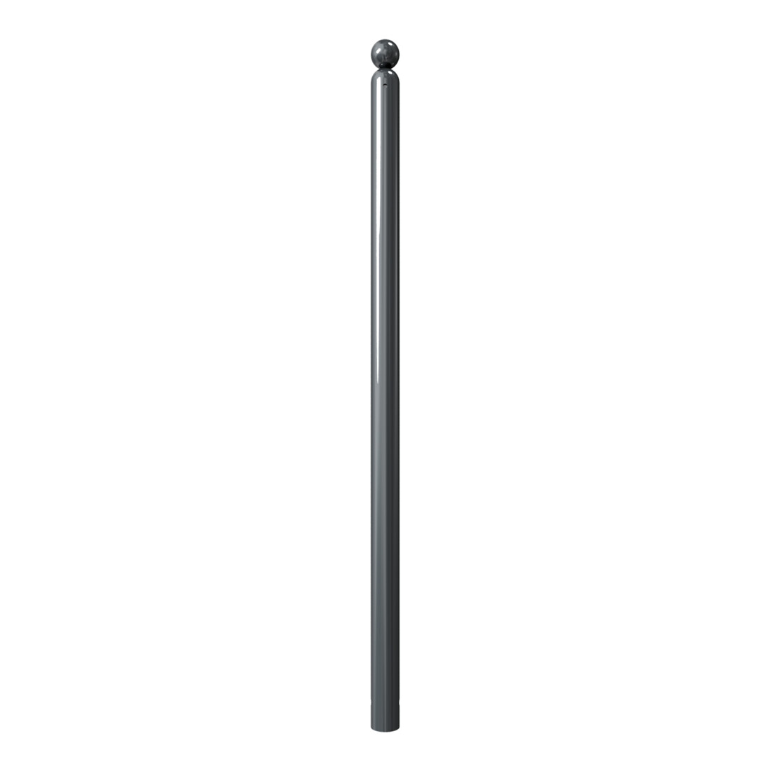 Schake Absperrstilpfosten Typ 466B, ortsfest, zum Einbetonieren, Ø 60mm + Kugelkopf, beschichtet,