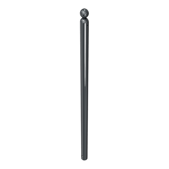 Schake Absperrstilpfosten Typ 466B, ortsfest, zum Einbetonieren, Ø 60mm + Kugelkopf, beschichtet,