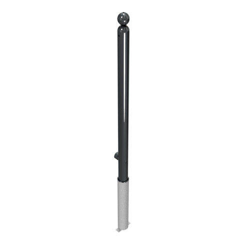 Schake Absperrstilpfosten Typ 466FB, herausnehmbar + Dreikantverschluß, Ø 60mm + Kugelkopf, beschichtet,