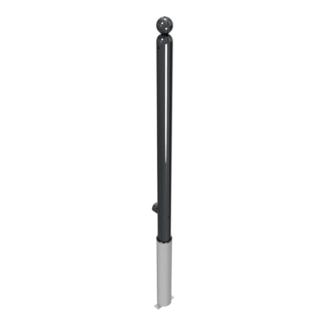 Schake Absperrstilpfosten Typ 466FB, herausnehmbar + Dreikantverschluß, Ø 60mm + Kugelkopf, beschichtet,