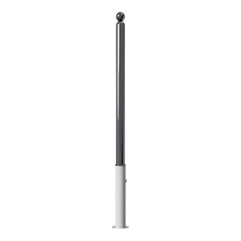 Schake Absperrstilpfosten Typ 466FB, herausnehmbar + Dreikantverschluß, Ø 60mm + Kugelkopf, beschichtet,