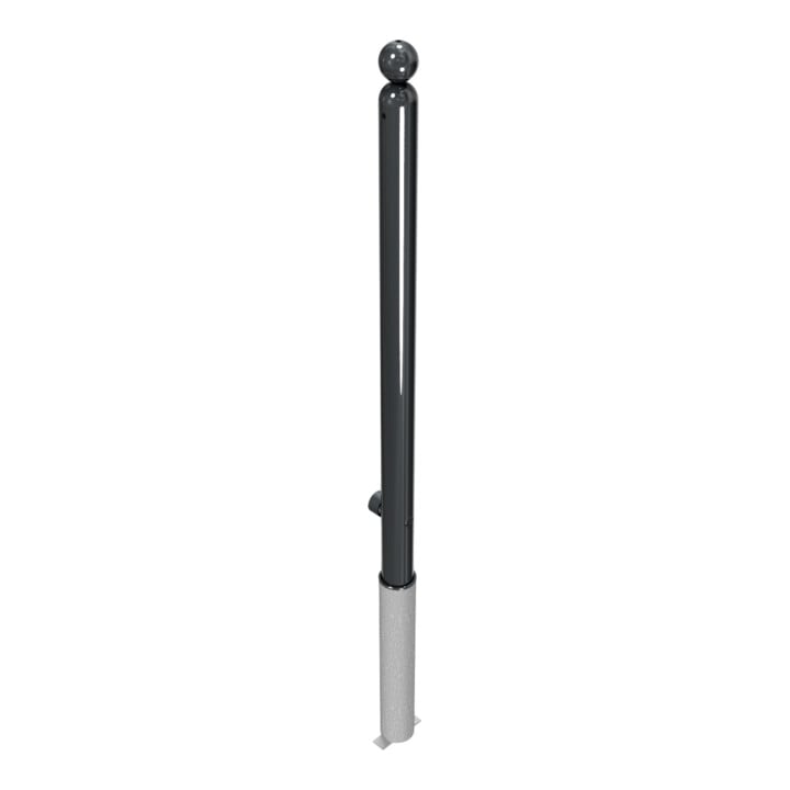 Schake Absperrstilpfosten Typ 466FB, herausnehmbar + Dreikantverschluß, Ø 60mm + Kugelkopf, beschichtet,