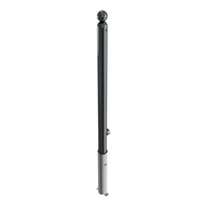 Schake Absperrstilpfosten Typ 466FB, herausnehmbar + Dreikantverschluß, Ø 60mm + Kugelkopf, beschichtet,