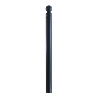 Schake Absperrstilpfosten Typ 466FB, umlegbar + Dreikantverschluß, Ø 60mm + Kugelkopf, beschichtet, + 2 Ösen