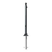Schake Absperrstilpfosten Typ 466FUHB, umlegbar + Dreikantverschluß, zum Einbetonieren, Ø 60mm + Kugelkopf, beschichtet,-5
