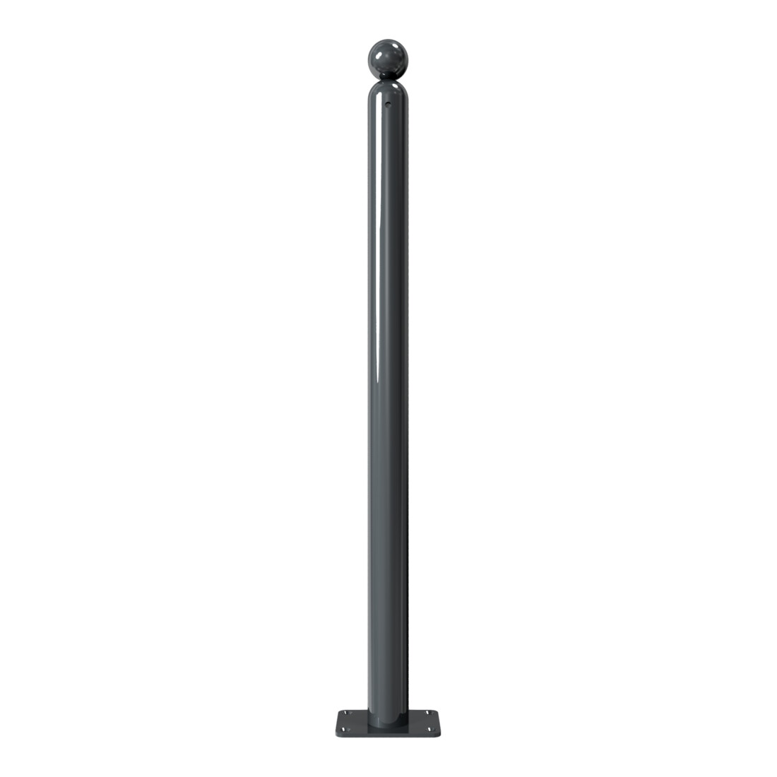 Schake Absperrstilpfosten Typ 466PB, ortsfest, Ø 60mm + Kugelkopf, beschichtet,