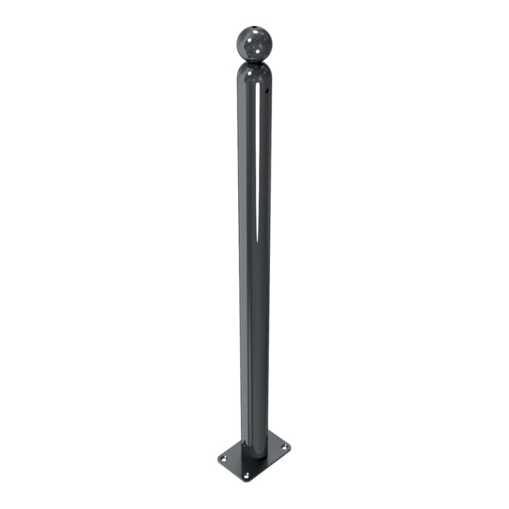 Schake Absperrstilpfosten Typ 466PB, ortsfest, Ø 60mm + Kugelkopf, beschichtet,