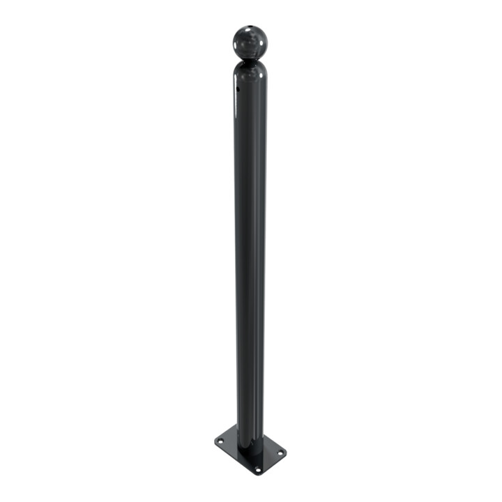 Schake Absperrstilpfosten Typ 466PB, ortsfest, Ø 60mm + Kugelkopf, beschichtet,