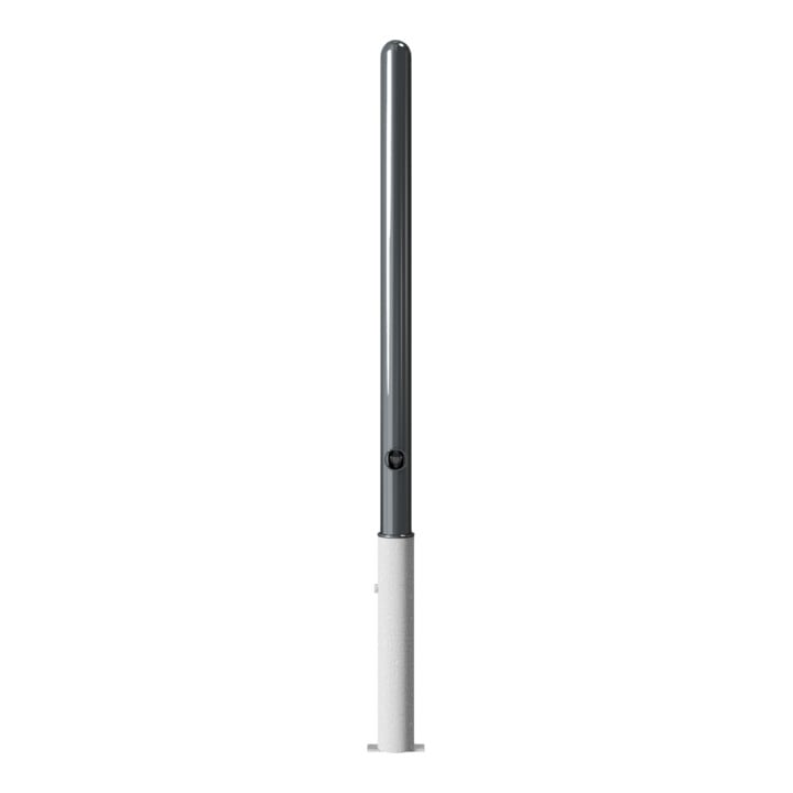 Schake Absperrstilpfosten Typ 468FB, herausnehmbar + Dreikantverschluß, Ø 60mm + Halbkugel, beschichtet,