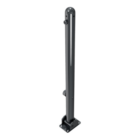 Schake Absperrstilpfosten Typ 468FUB, umlegbar + Dreikantverschluß, Ø 60mm + Halbkugel, beschichtet,