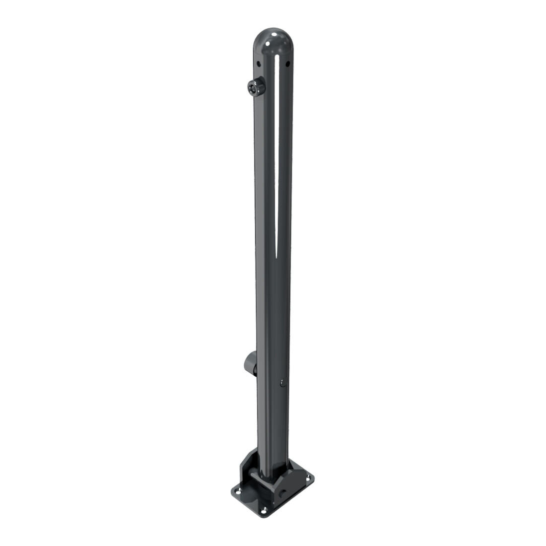 Schake Absperrstilpfosten Typ 468FUB, umlegbar + Dreikantverschluß, Ø 60mm + Halbkugel, beschichtet,