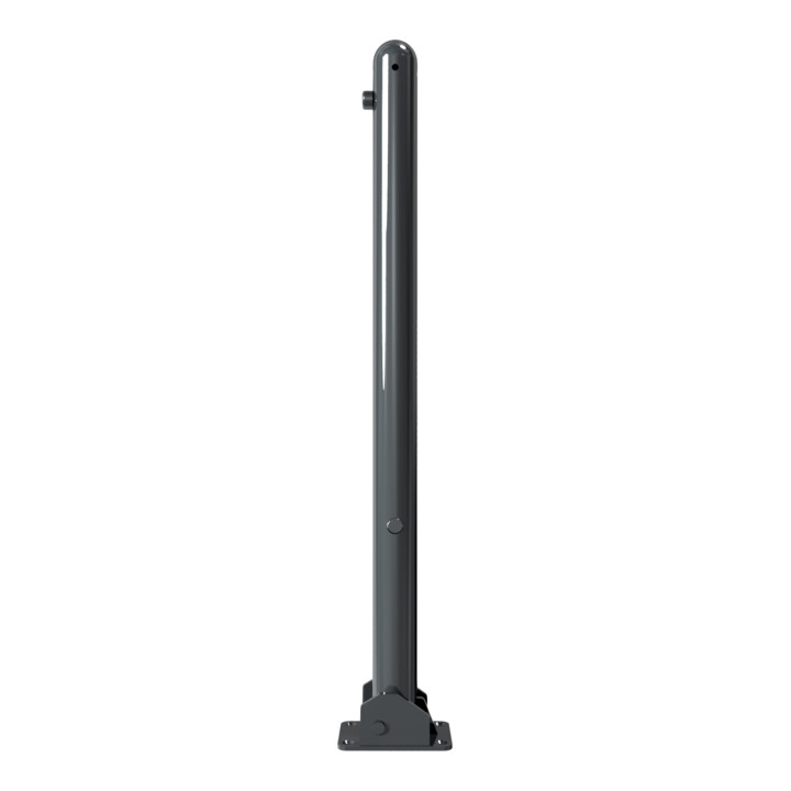 Schake Absperrstilpfosten Typ 468FUB, umlegbar + Dreikantverschluß, Ø 60mm + Halbkugel, beschichtet,