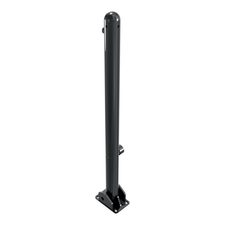 Schake Absperrstilpfosten Typ 468FUB, umlegbar + Dreikantverschluß, Ø 60mm + Halbkugel, beschichtet,