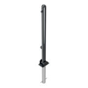 Schake Absperrstilpfosten Typ 468FUHB, umlegbar + Dreikantverschluß, zum Einbetonieren, Ø 60mm + Halbkugel, beschichtet,-4