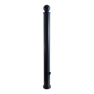 Schake Absperrstilpfosten Typ 474B, ortsfest, zum Einbetonieren, Ø 76mm + Kugelkopf, beschichtet,