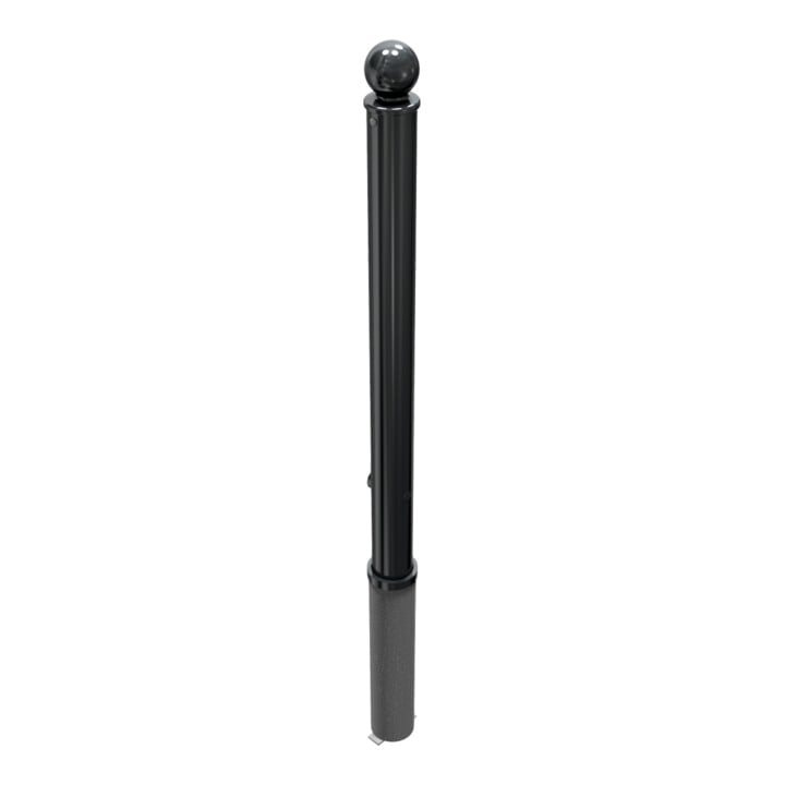 Schake Absperrstilpfosten Typ 474FB, herausnehmbar + Dreikantverschluß, Ø 76mm + Kugelkopf, beschichtet,