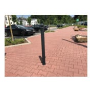 Schake Absperrstilpfosten Typ 474FUB, umlegbar + Dreikantverschluß, Ø 76mm + Kugelkopf, beschichtet,-2